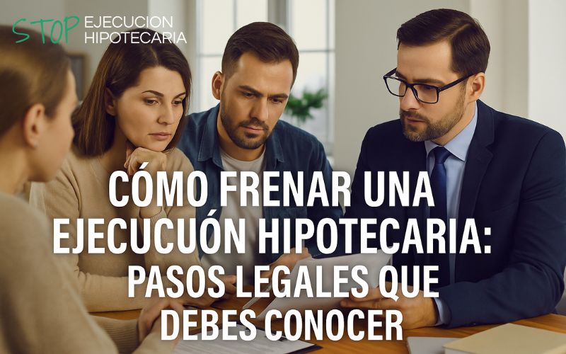 Cómo frenar una ejecución hipotecaria: pasos legales
