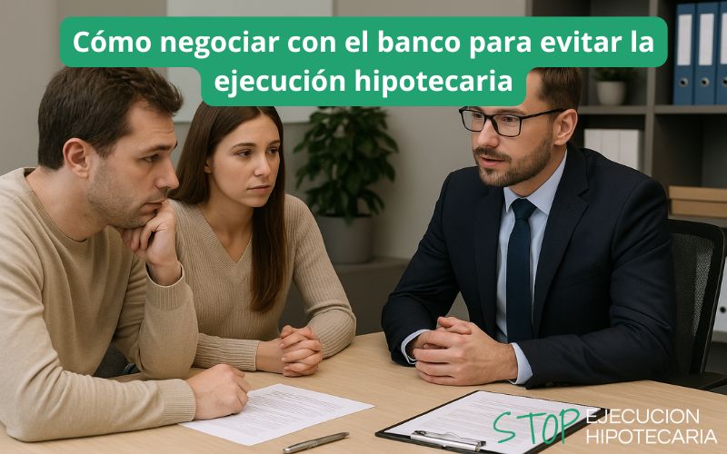 Cómo negociar con el banco para evitar la ejecución hipotecaria