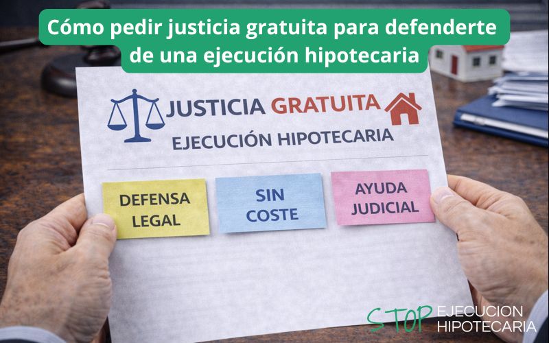 Cómo pedir justicia gratuita para defenderte de una ejecución hipotecaria