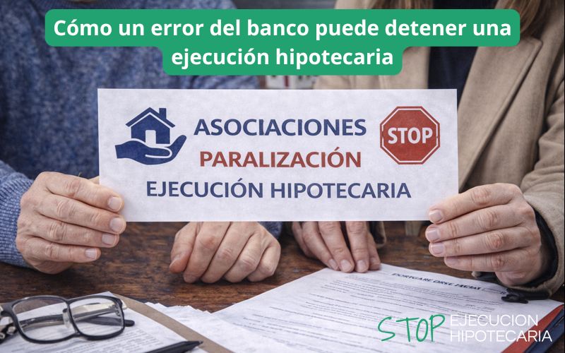 Cómo un error del banco puede detener una ejecución hipotecaria