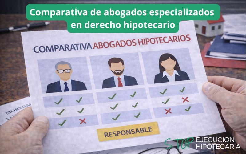 Comparativa de abogados especializados en derecho hipotecario