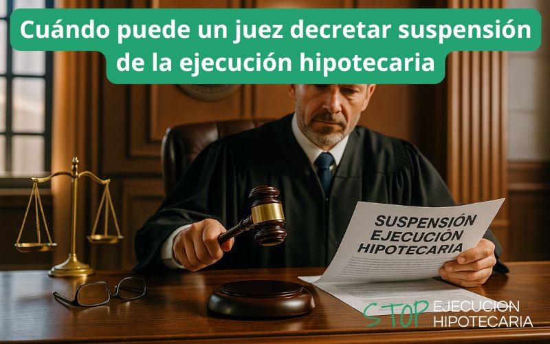 Cuándo puede un juez decretar suspensión de la ejecución hipotecaria