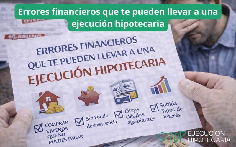 Errores financieros que te pueden llevar a una ejecución hipotecaria