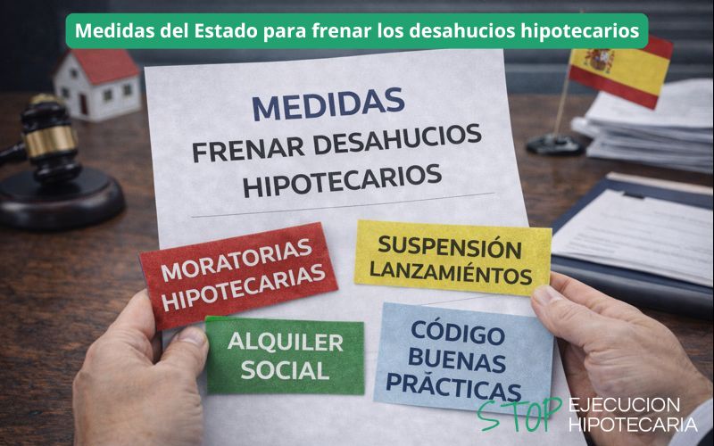 Medidas del Estado para frenar los desahucios hipotecarios
