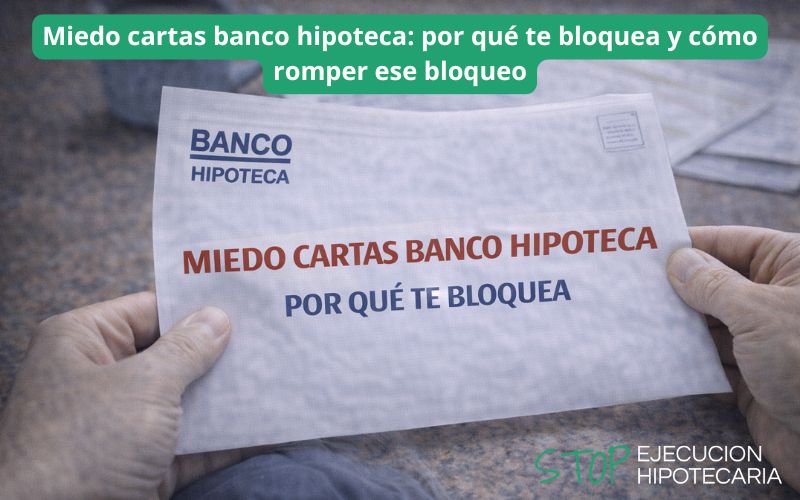 Miedo cartas banco hipoteca: por qué te bloquea y cómo romper ese bloqueo