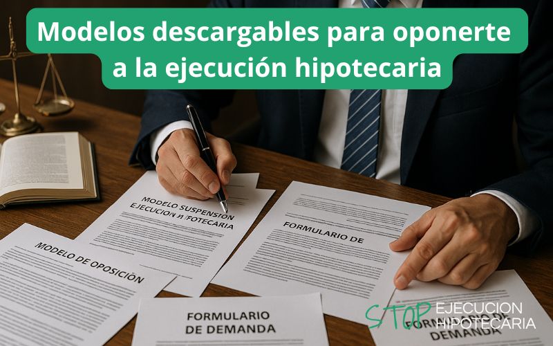 Modelos para oponerte a la ejecución hipotecaria