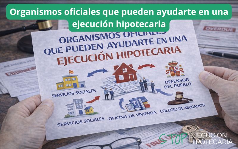 Organismos oficiales que pueden ayudarte en una ejecución hipotecaria