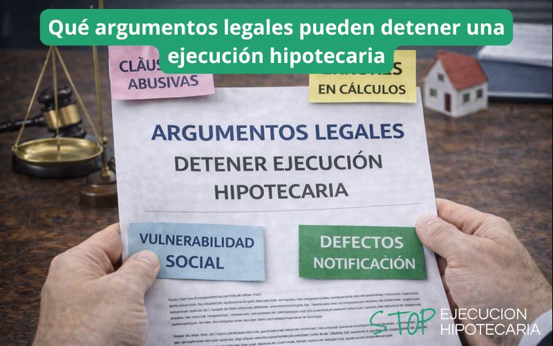 Qué argumentos legales pueden detener una ejecución hipotecaria