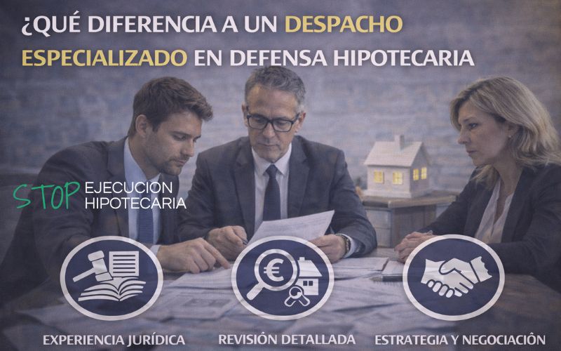 Qué diferencia a un despacho defensa hipotecaria realmente especializado Qué diferencia a un despacho defensa hipotecaria especializado