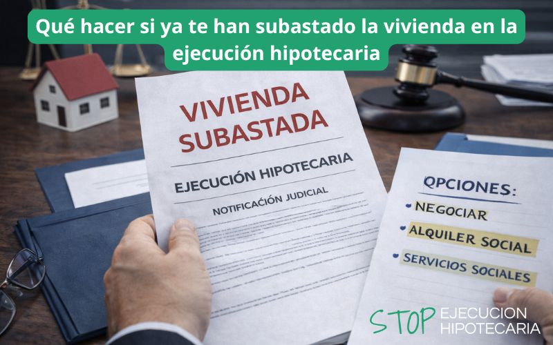 Qué hacer si ya te han subastado la vivienda en la ejecución hipotecaria
