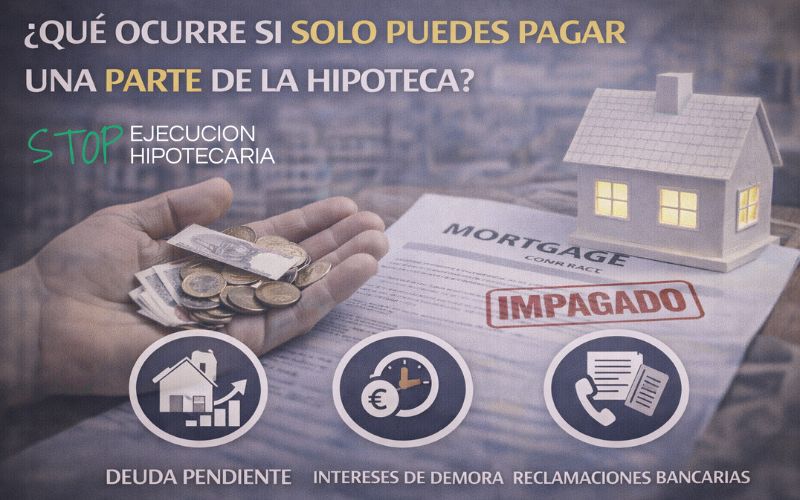 Qué ocurre si solo puedes pagar una parte de la hipoteca
