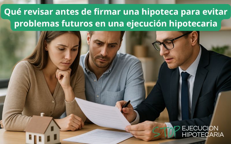 Qué revisar antes de firmar una hipoteca para evitar problemas futuros en una ejecución hipotecaria