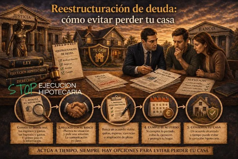 Reestructuración de deuda: cómo evitar perder tu casa