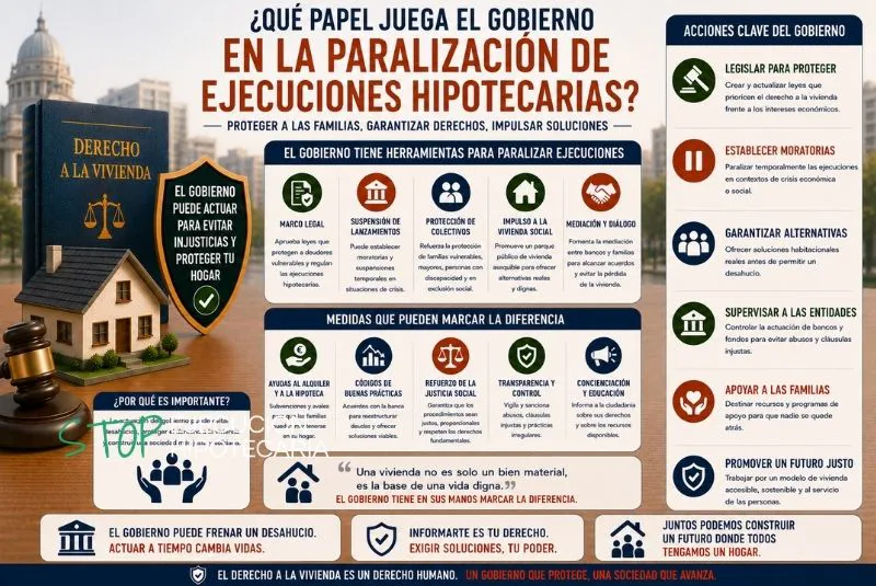 gobierno paralización ejecución hipotecaria