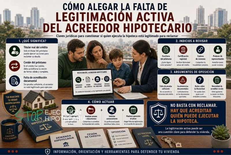 falta de legitimación activa hipoteca