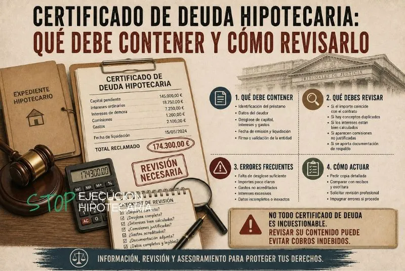 certificado bancario de deuda hipotecaria