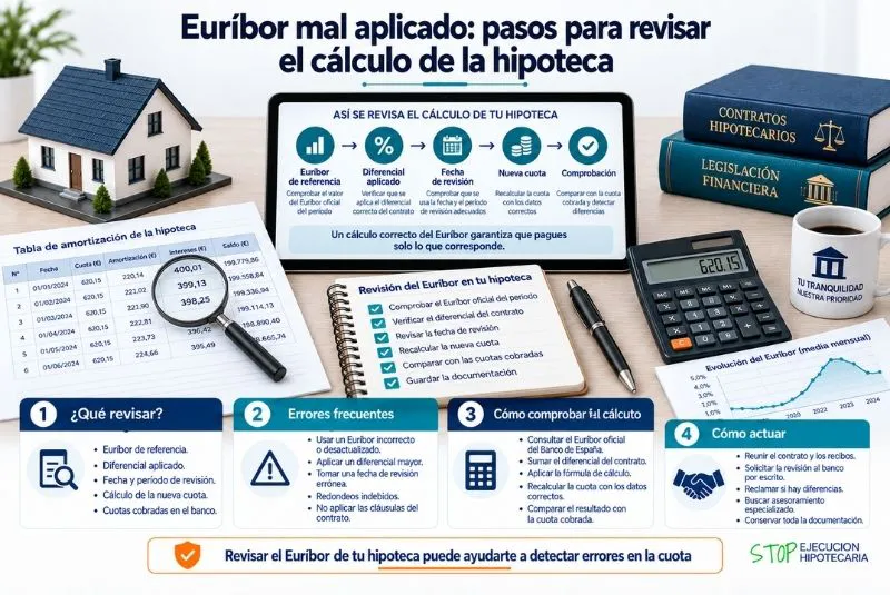 error de cálculo del euríbor hipotecario