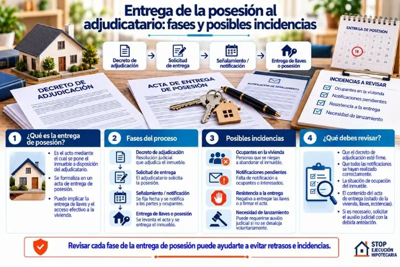 entrega posesión vivienda adjudicada
