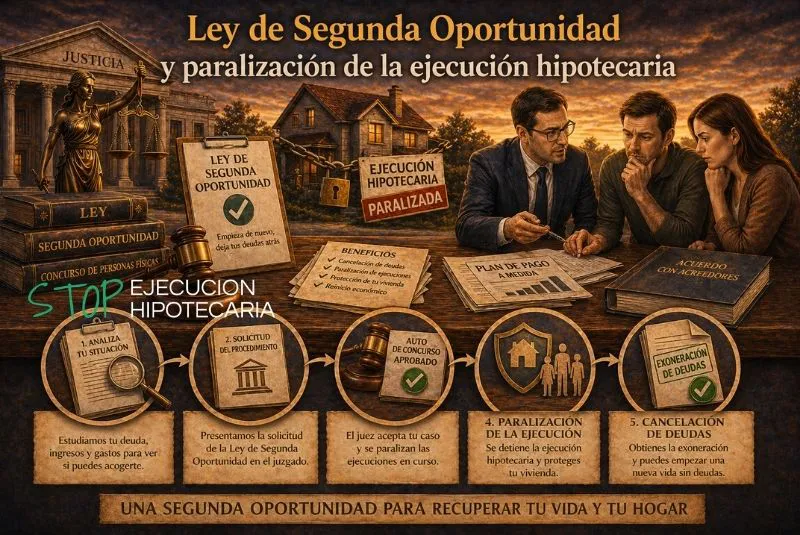 Ley de Segunda Oportunidad y paralización de la ejecución hipotecaria