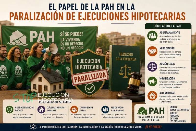 El papel de la PAH en la paralización de ejecuciones hipotecarias