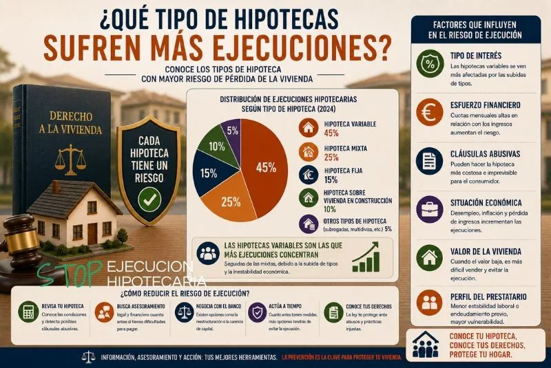 tipos hipotecas ejecución hipotecaria