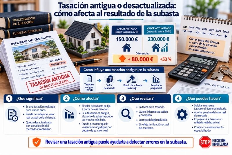 tasación hipotecaria desactualizada