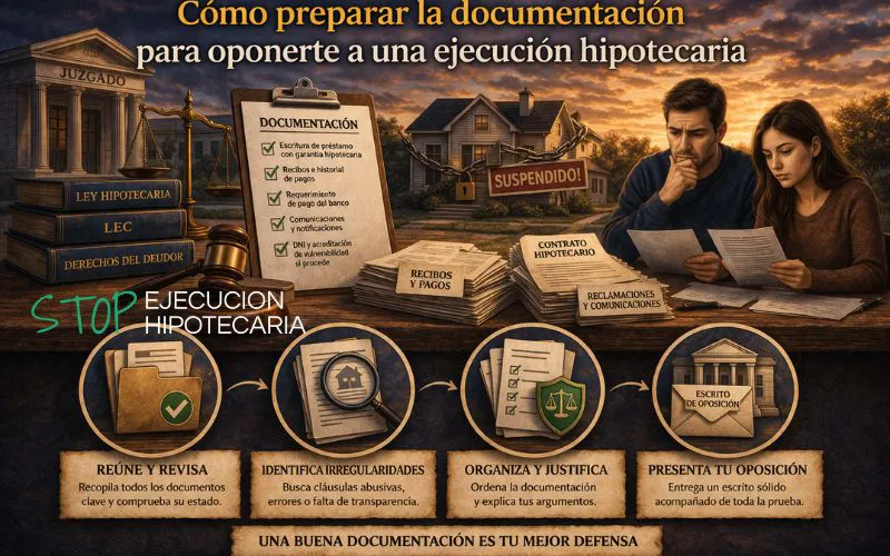 Cómo preparar la documentación para oponerte a una ejecución hipotecaria