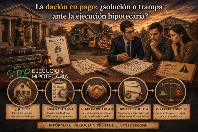 La dación en pago: ¿solución o trampa ante la ejecución hipotecaria?