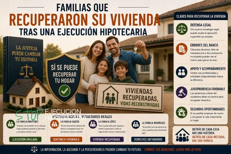 paralizaciónhipotecaria recuperar vivienda ejecución hipotecaria