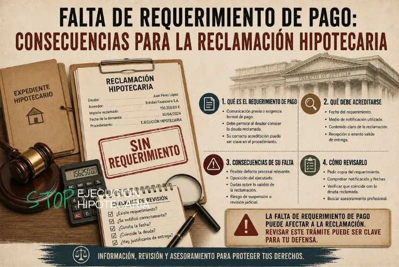 requerimiento de pago hipotecario