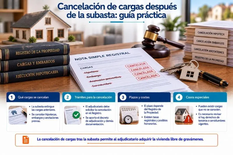 cancelación de cargas tras adjudicación