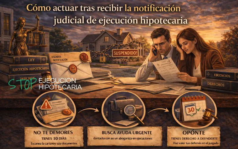 notificación ejecución hipotecaria