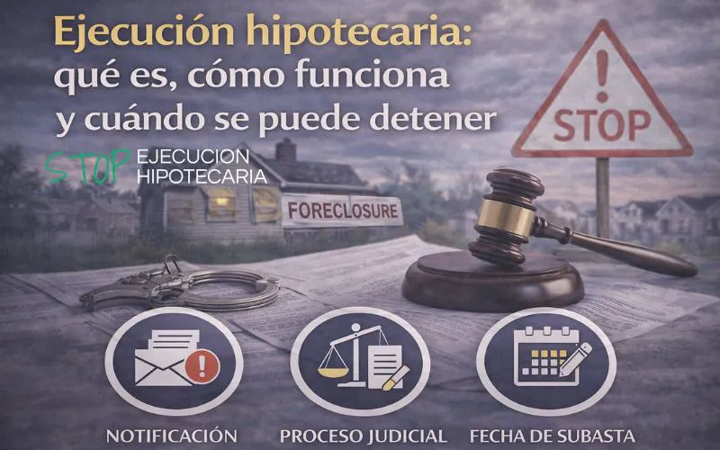 Ejecución hipotecaria: qué es, cómo funciona y cuándo se puede detener