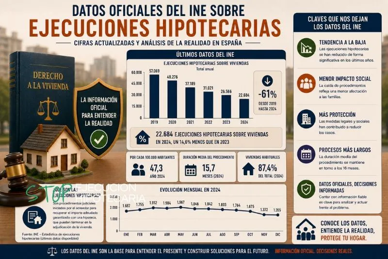 INE ejecuciones hipotecarias