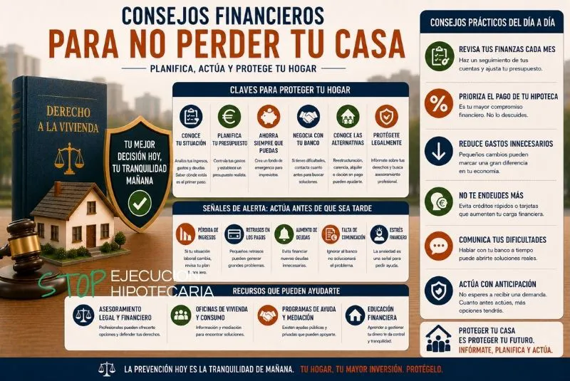 consejos evitar ejecución hipotecaria