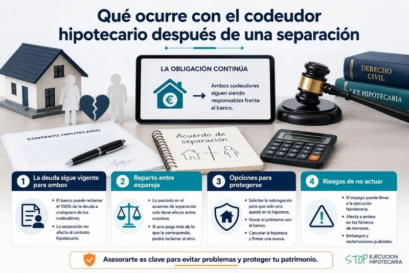codeudor hipotecario tras separación