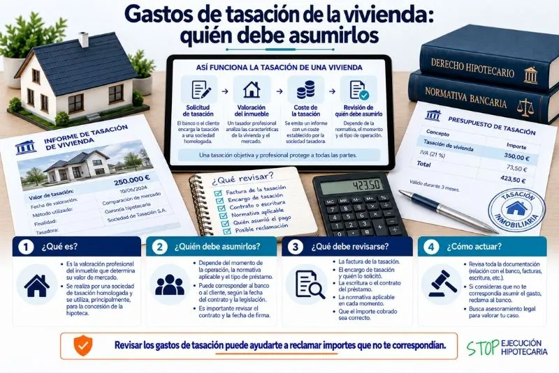 gastos de tasación hipotecaria