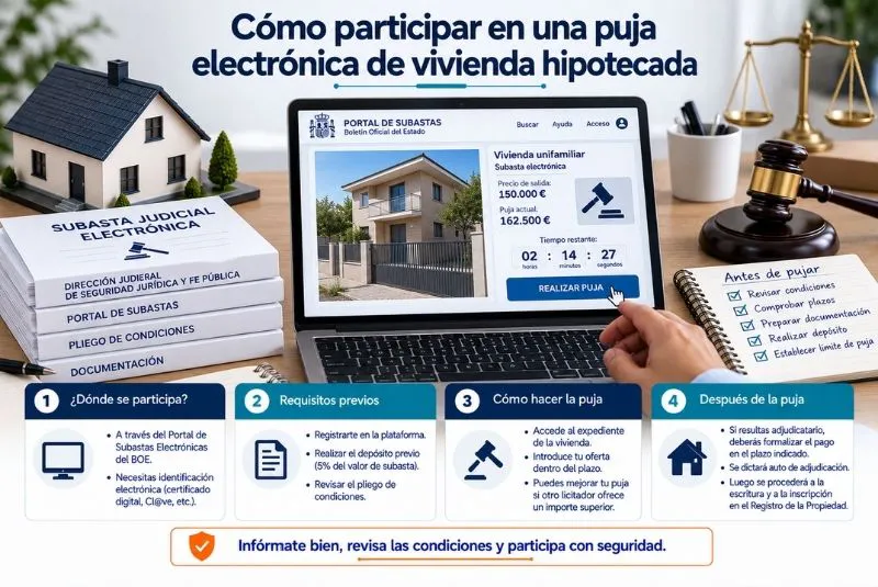 puja electrónica de vivienda hipotecada