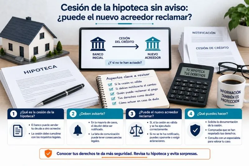 cesión de hipoteca sin notificación