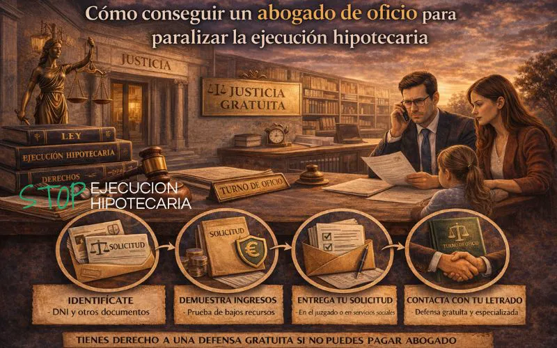 Cómo conseguir un abogado de oficio para paralizar la ejecución hipotecaria