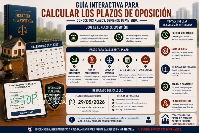 plazos de oposición ejecución hipotecaria