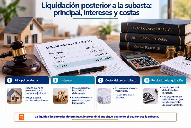 liquidación de deuda postsubasta