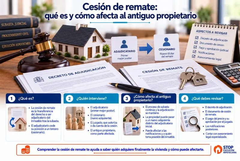 cesión de remate hipotecario