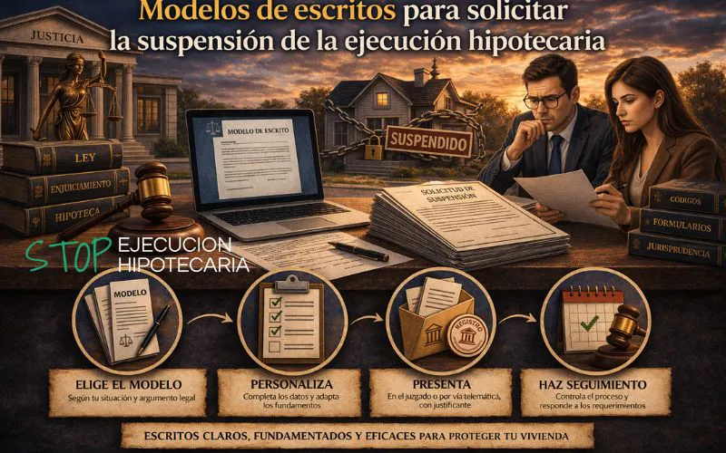 modelo escrito suspensión ejecución hipotecaria
