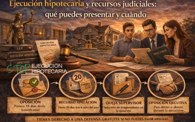 Ejecución hipotecaria y recursos judiciales: qué puedes presentar y cuándo