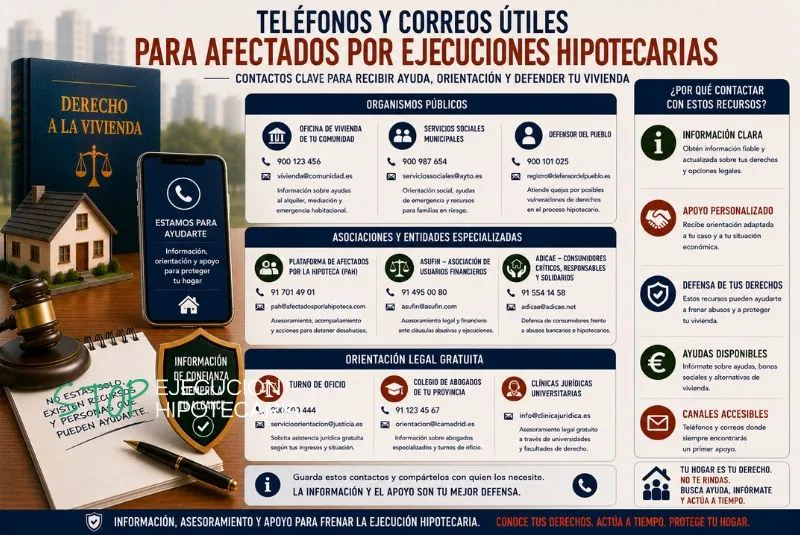 contactos afectados ejecución hipotecaria