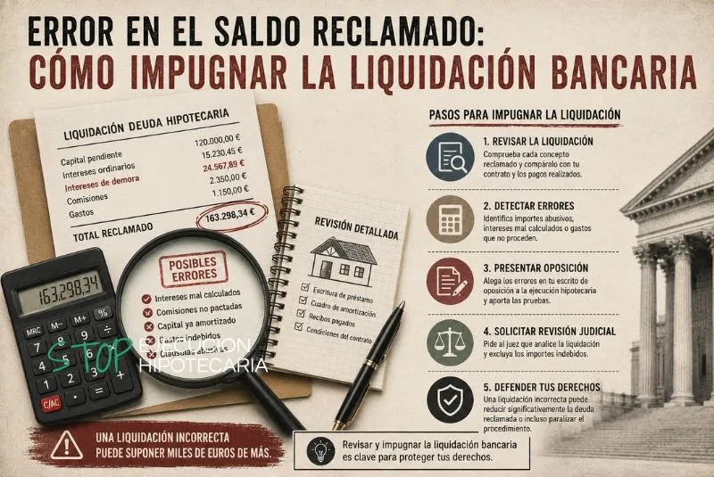 impugnar saldo de préstamo hipotecario