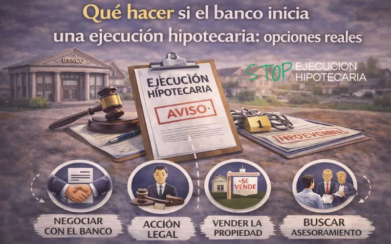 Qué hacer si el banco inicia una ejecución hipotecaria: opciones reales