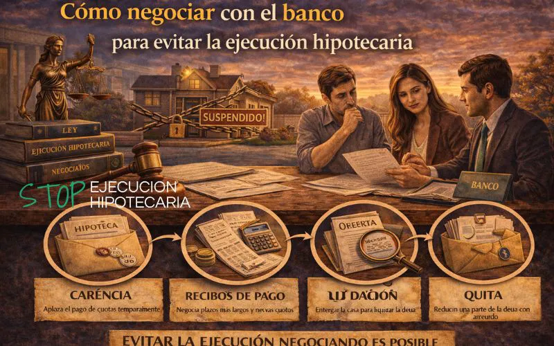 Cómo negociar con el banco para evitar la ejecución hipotecaria